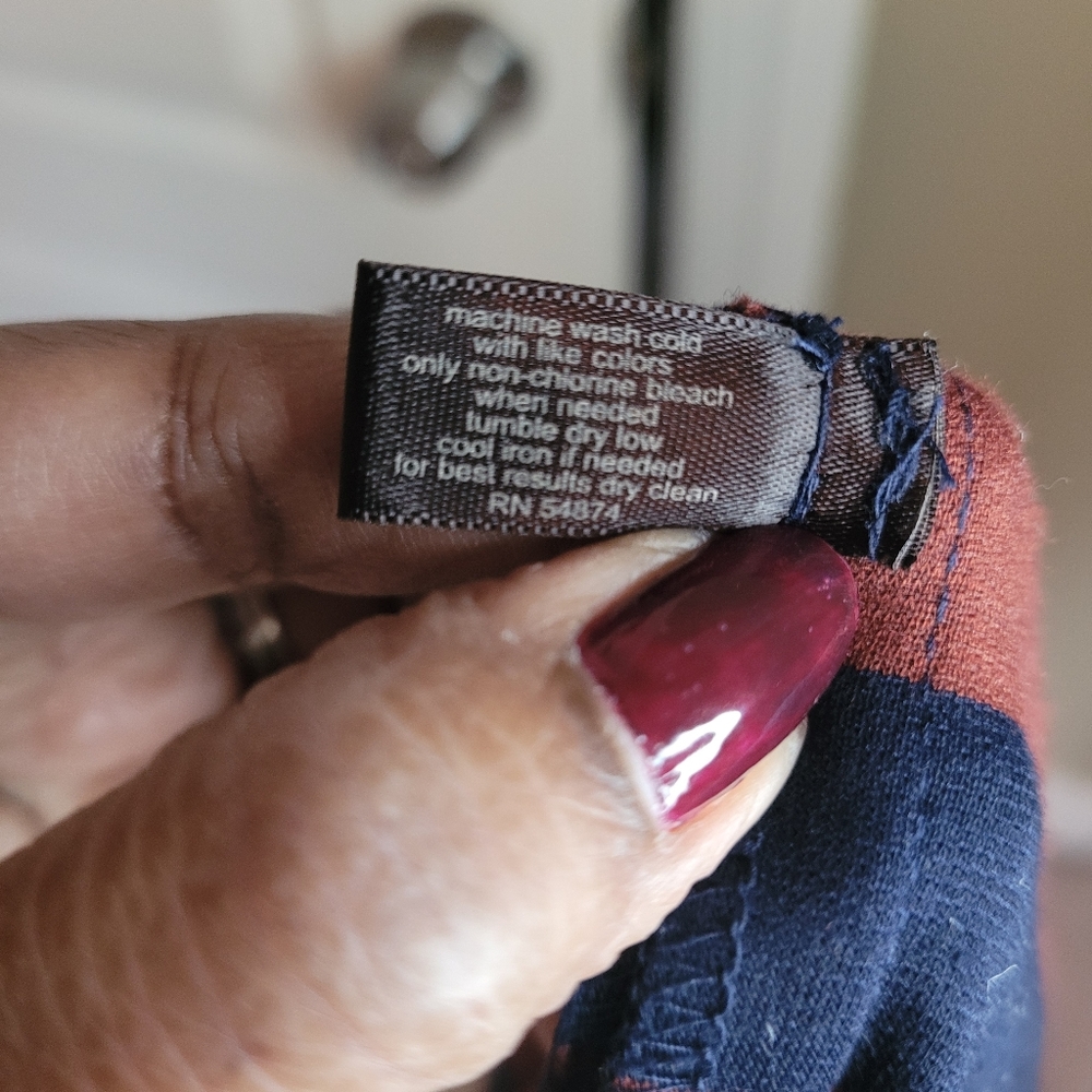 The Limited brown and blue striped skirt. - Picture 2 of 10